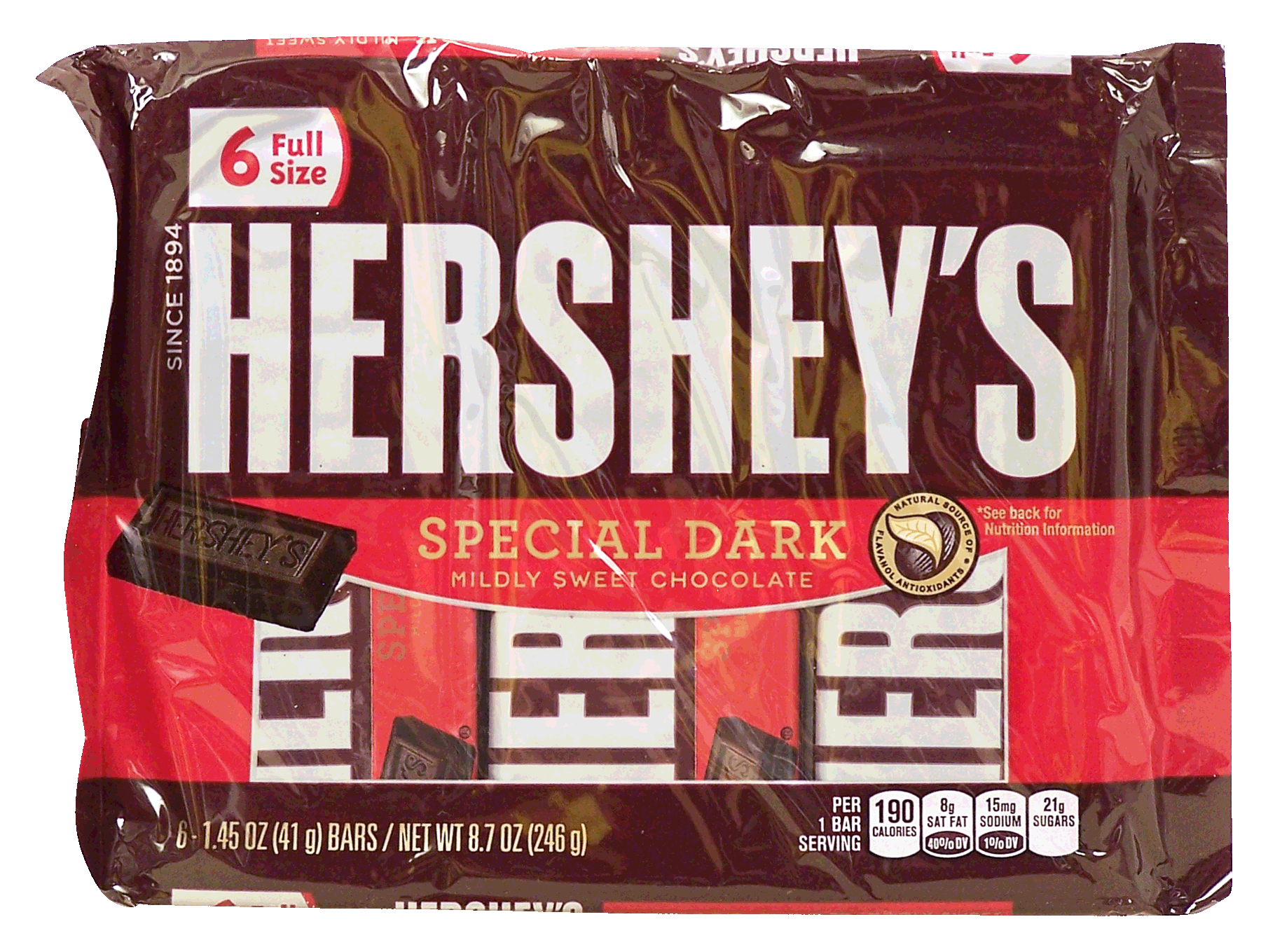 Hershey's Special Dark chocolate candy bar, 6-pack Full-Size Picture